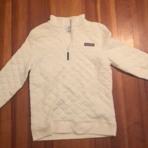 Vineyard vines white pullover quarter zip XS women